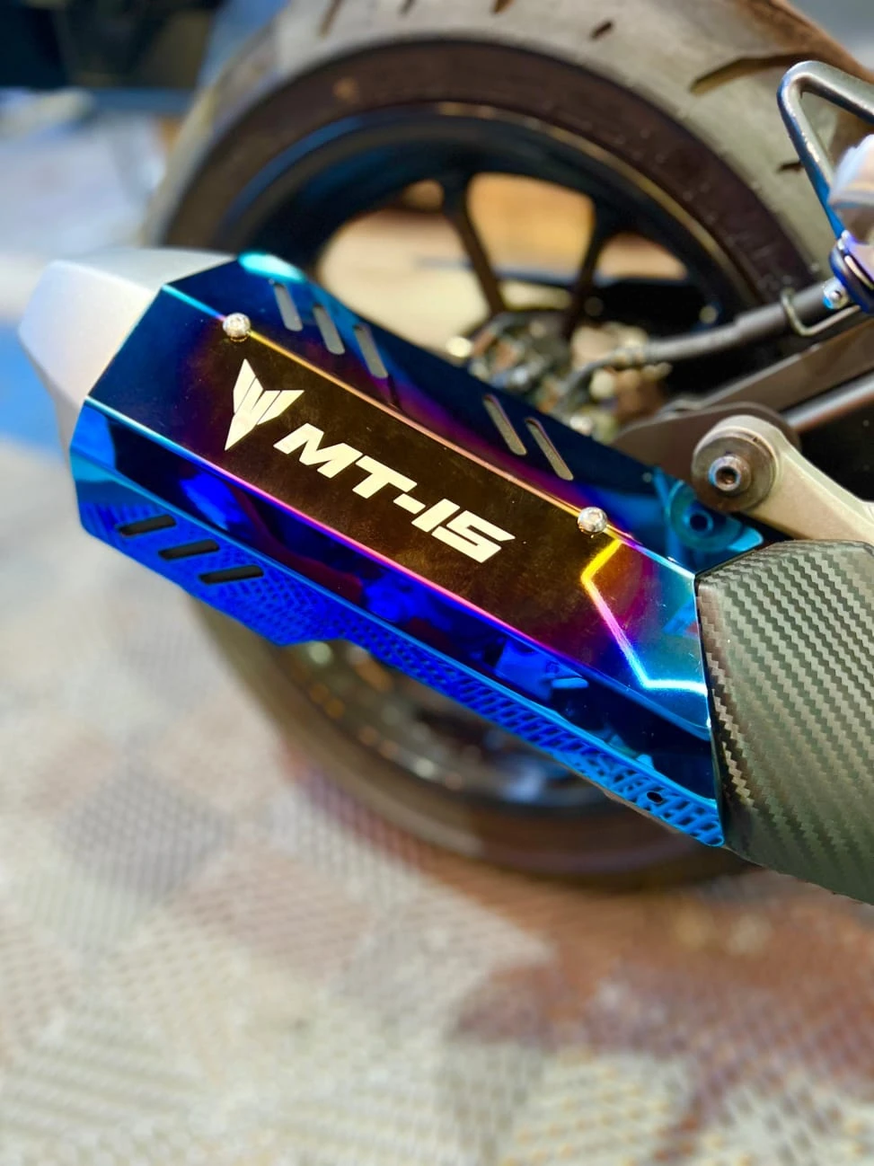 Premium Silencer Cover (MT-15) V1/V2 (Rainbow)